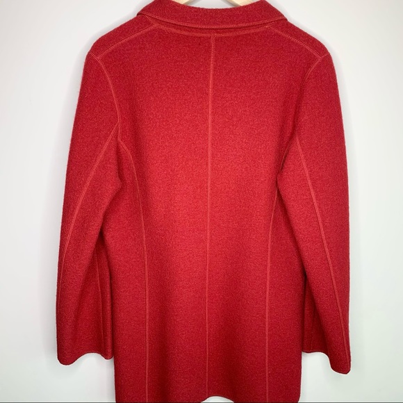 WILLI SMITH Red Boiled Wool Snap Closure Jacket L - Picture 7 of 7